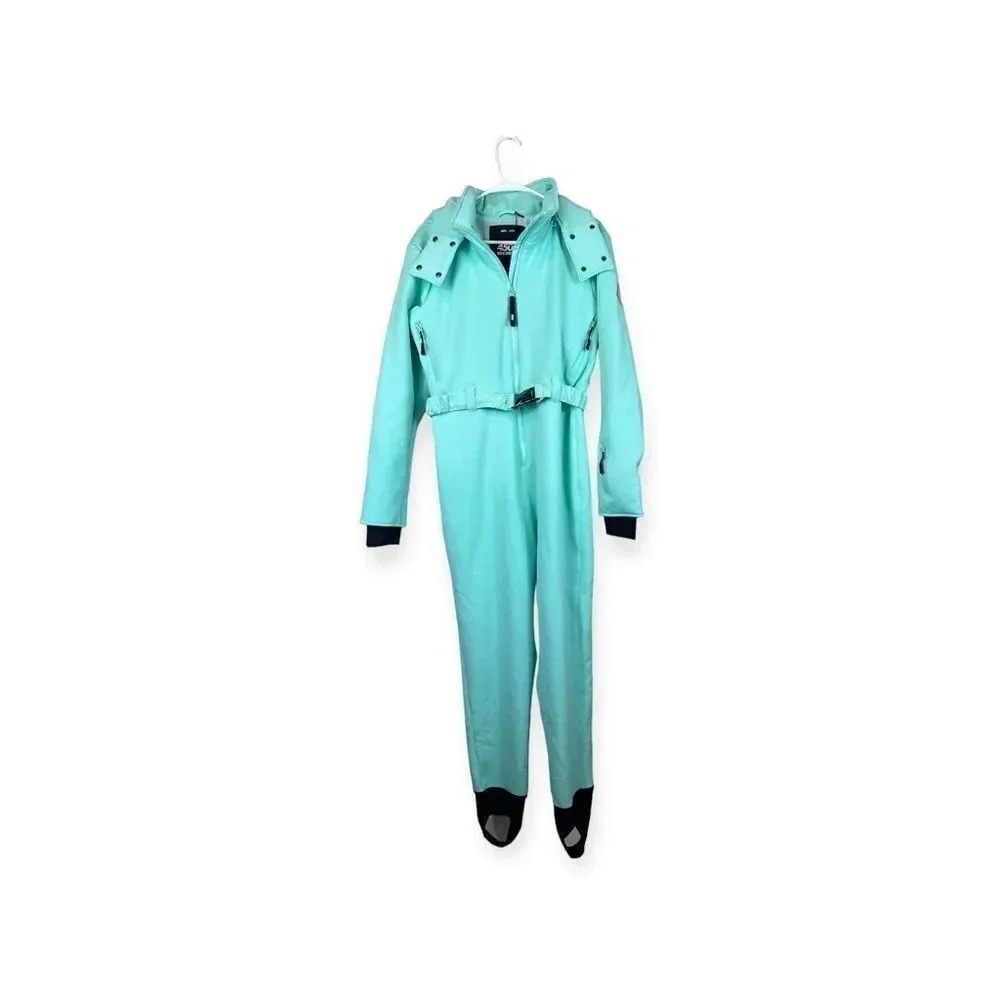 NWT ASOS 4505 Ski suit with hood in mint green size US 14